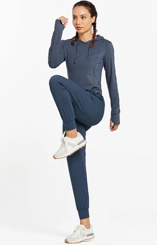 Vista 4 de Libin - Pantalones deportivos con bolsillos para mujer pantalones estrechos atléticos, informales y livianos para entrenar y descansar