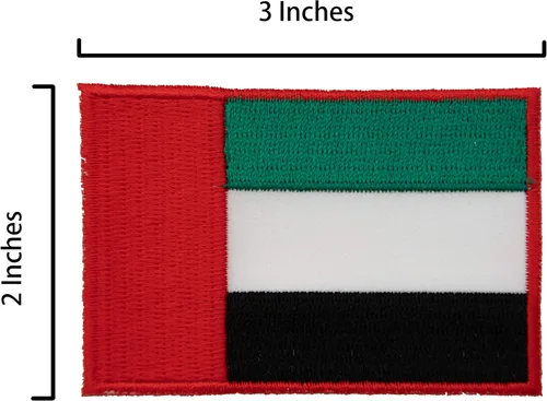 Vista 2 de A-ONE Insignia de la bandera del país de los Emiratos Árabes Unidos (EAU) + insignia de metal de la bandera nacional del Emirato de Fujairah