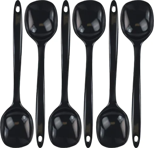 Vista 24 de Reston Lloyd Cuchara de cocina para servir, untar, mezclar, resistente al calor, sin BPA, melamina de 11 pulgadas, utensilio con mango ergonómico