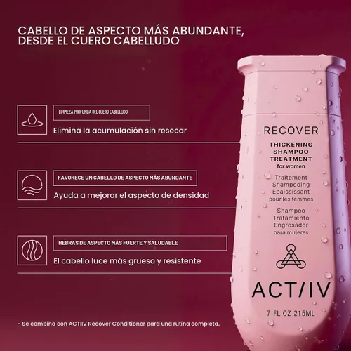 Vista 3 de ACTIIV Recover - Paquete de champú y acondicionador espesante para mujer
