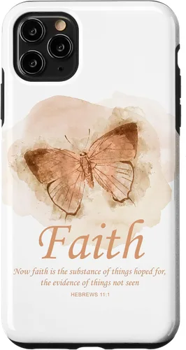 Vista 13 de Faith Bible Verse: Women’s Christian Hebrews 11:1 Quote Case for iPhone 17