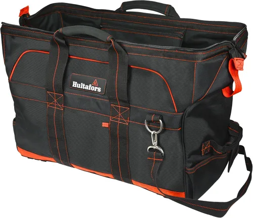 Vista 2 de Hultafors Work Gear HT5511 Pro - Bolsa de herramientas de poliéster balístico resistente, 9 bolsillos, compartimento interior XL, correa de hombro