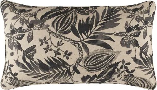 Vista 4 de Pine Cone Hill Antigua Linen - Funda de edredón de lino floral negro, estándar