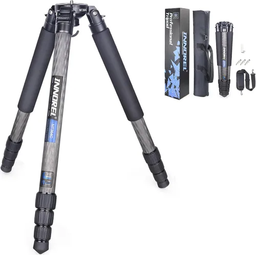 Vista 9 de Trípode de Fibra de Carbono RT80C Profesional para Observación de Aves de Alta Resistencia Cámara de 20kg de Carga Máxima Trípode de Cuenco