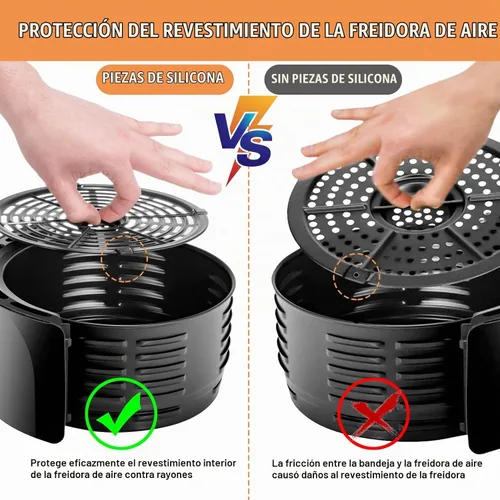 Vista 4 de GCQ Parachoques de goma para freidora de aire, 4 piezas de repuesto, puntas de goma, gomas de silicona, pestañas para pies, accesorios para Power