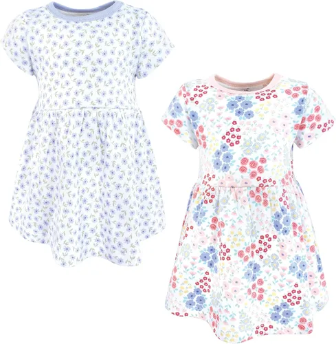 Vista 11 de Touched by Nature - Vestidos de manga corta y manga larga de algodón orgánico para niñas pequeñas, bebés y mujeres Manga larga con flores abstractas