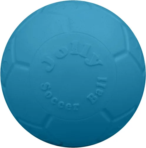 Vista 4 de Juguete para perros Jolly Pets - Pelota de fútbol flotante y rebotadora mediana, 6 pulgadas de diámetro, verde manzana (SB06 GR)