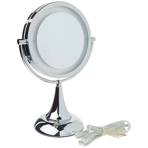 Vista 8 de JERDON HL8510CL - Espejo de maquillaje iluminado con aumento de 8X - Cromo 8.5 pulgadas de diámetro, 15 pulgadas de alto, múltiples ajustes