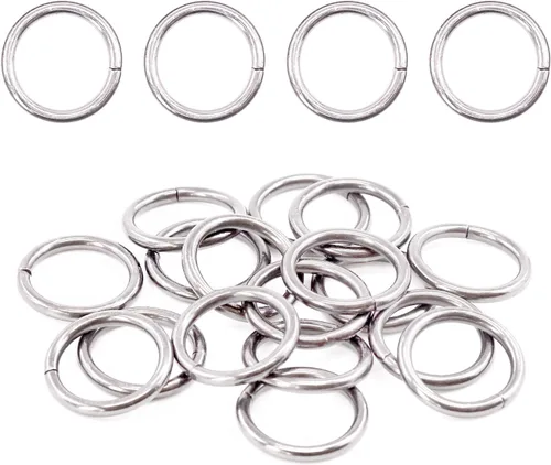 Vista 19 de Swpeet 60 anillos de metal multiusos de bronce resistentes de 3/2 pulgadas a 1.496 in para bolsas de hardware, anillos de mano, accesorios