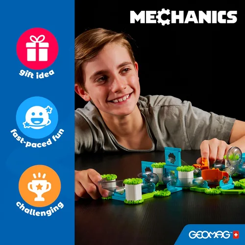 Vista 10 de Geomag Gravity Classic Mechanics - Juguetes magnéticos para niños a partir de 8 años, 153 imanes educativos STEM para niños, bloques magnéticos