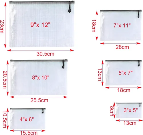 Vista 2 de 18 bolsas con cremallera de 3 x 5 pulgadas, bolsa de almacenamiento de rompecabezas, bolsas de plástico con cremallera, carpetas de archivos