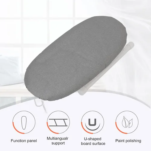 Vista 3 de Mini tabla de planchar, resistente al calor, tabla de planchar S multifuncional para viajes (gris)