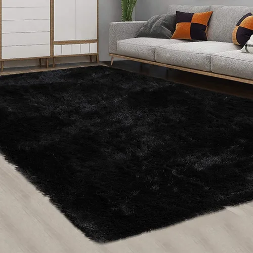 Vista 22 de CAROMIO Alfombra Corredor Esponjosa para Dormitorio Sala de Estar 2x6 Pies, Alfombras de Área Shag Alfombra de Felpa Suave Gruesa Larga de Piel Tie