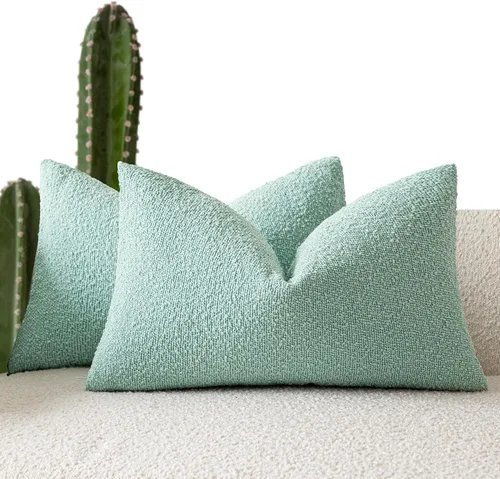 Vista 55 de Foindtower - Juego de 2 fundas decorativas de textura de bucle, fundas de almohada acentuadas, fundas de cojín sólidas, neutrales, para sofá, silla