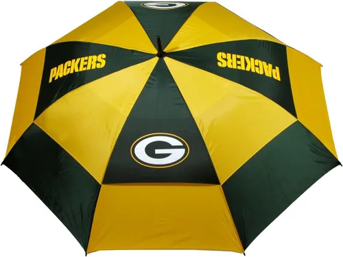 Vista 3 de Team Golf NFL San Francisco 49ers - Paraguas de golf de 62 pulgadas con funda protectora, diseño de protección contra el viento de doble toldo