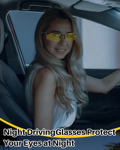 Vista 4 de Kanayu 12 lentes de conducción nocturna a granel, antideslumbrantes, lentes polarizados para conducción nocturna, gafas de visión nocturna, gafas