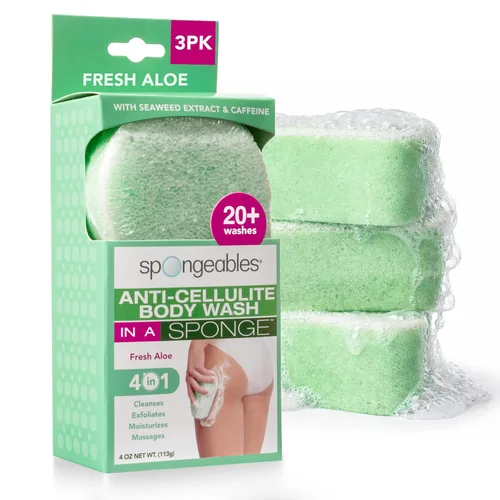 Vista 20 de Spongeables Anti-Cellulite Body Wash in a Sponge, Moisturizer and Exfoliator, 20+ Washes
