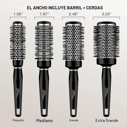 Vista 2 de Paul Mitchell Pro Tools Express Ion - Cepillo redondo de aluminio, para secar todo tipo de cabello