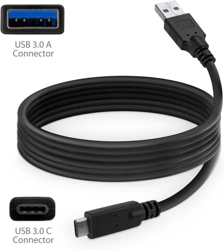 Vista 2 de BoxWave Cable compatible con ASUS TUF Gaming H3 Wireless - DirectSync - USB 3.0 A a USB 3.1 tipo C, cable de carga y sincronización USB C para ASUS