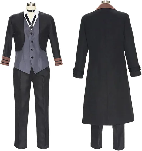 Vista 7 de Nakahara Chuuya - Disfraz de cosplay de Dazai Osamu para hombre