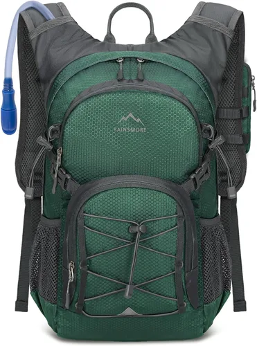 Vista 11 de Mochila de hidratación con bolsa de agua, mochila ligera de senderismo de 18 litros para mujeres y hombres, pequeña bolsa de agua de hidratación