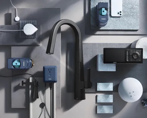 Vista 10 de Moen TS3302BL - Controlador de sistema de agua digital inteligente de 2 salidas para válvula de ducha termostática, en color negro mate