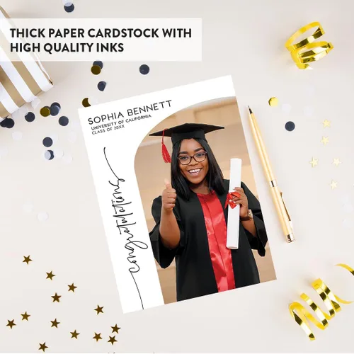 Vista 5 de Andaz Press Tarjeta fotográfica de graduación jumbo personalizada de 8.5 x 11 pulgadas con sobre, tarjeta de felicitación personalizada de clase