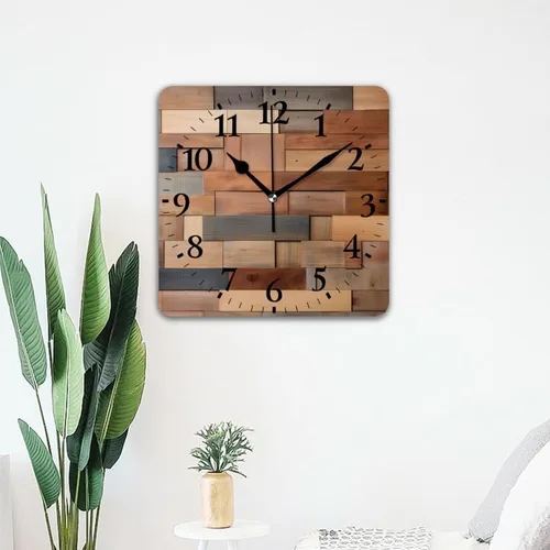 Vista 6 de Relojes de pared de cuarzo, silenciosos, funcionan con pilas, modernos relojes de pared decorativos para el hogar, dormitorio, pared hechos