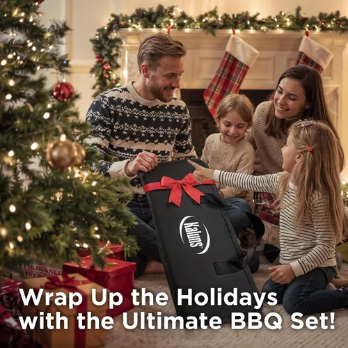 Vista 8 de Kaluns - Accesorios para parrilla, regalos para papá para el día del padre, juego de parrilla de acero inoxidable resistente, accesorios