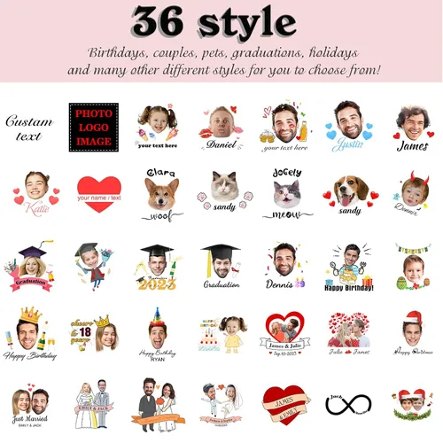 Vista 2 de Tatuajes personalizados temporales personalizados temporales con nombre, logotipo, foto facial para adultos, boda, cumpleaños, San Valentín