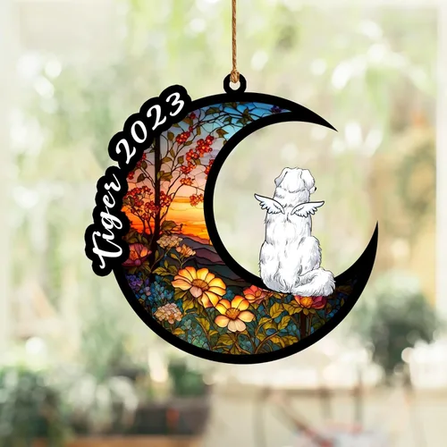 Vista 64 de Nazenti Atrapasoles conmemorativo para perros, adornos de Navidad personalizados para perros, adorno de Navidad, regalos conmemorativos para perros