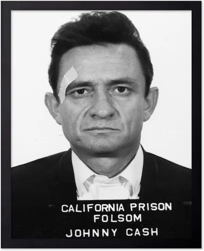 Vista 22 de Monem Art Mugshot Print - Póster retro de ojos azules de Ol' - Arte de diccionario - Diseño de pared de retrato de músico famoso - Gran decoración