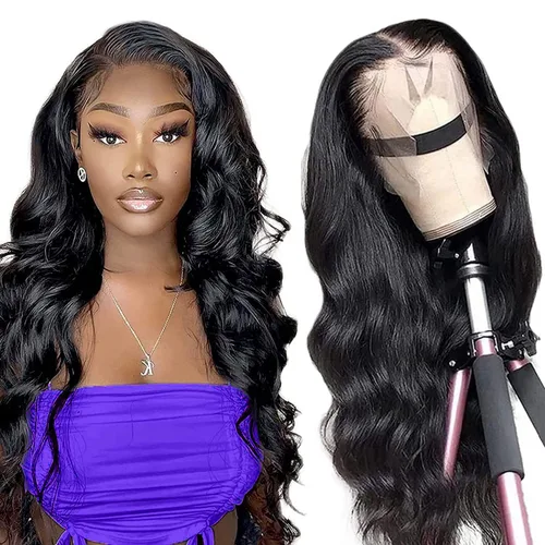 Vista 26 de Pelucas de encaje frontal de 13x4 Highlight Ombre de cabello humano ondulado 4/27 color rubio miel 9A sin pegamento HD encaje frontal transparente