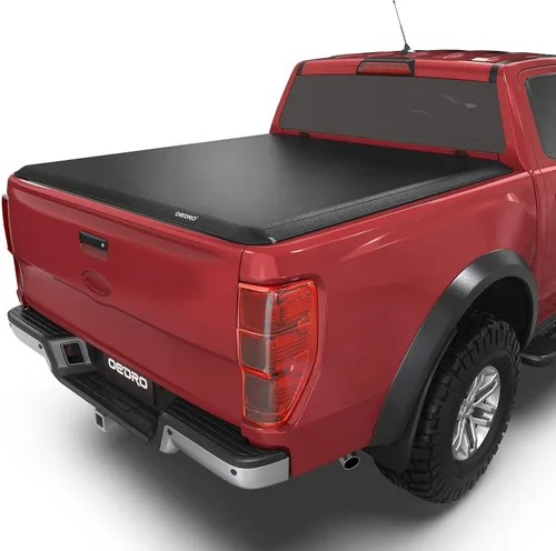 Vista 15 de Cubierta de cama de camión OEDRO de cuatro pliegues suave para Ford F250 F350 F-250 F-350 Superduty 1999-2016 con cama de 6.8 pies