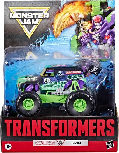 Vista 2 de Transformers Colaborativo x Monster Jam Grave Digger (Grim)