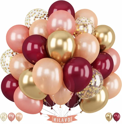 Vista 25 de Globos Negros y Naranjas de 12 Pulgadas, Globos de Confeti Negro Naranja Plateado, Globos de Halloween Trick or Treat para Niños y Hombres