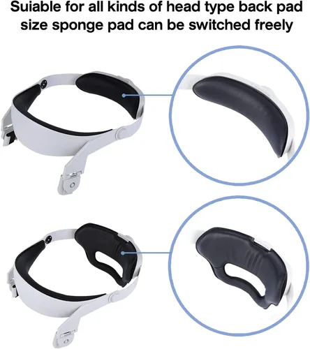 Vista 5 de iovroigo Upgrade Adjustable Halo Head Strap, Suitable for Oculus Quest 2 VR Head Straps Increase Supporting Force and Improve Comfort-Virtual