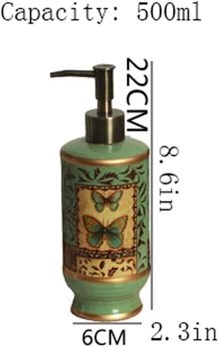 Vista 2 de Soap Dispenser Soap Dispenser Bottles American Retro Ceramic Soap Dispenser European Creative Hotel Press Bottle Bottling High-end Club Soap
