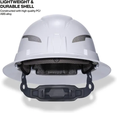 Vista 7 de Klein Tools Type 2 Hard Hat, Vented Full Brim, Class C, 6-Point Suspension with Accessory Mounts