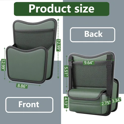 Vista 2 de Organizador de asiento trasero para automóvil, organizador de maletero para SUV con soporte para pañuelos y 2 bolsillos de red para teléfono