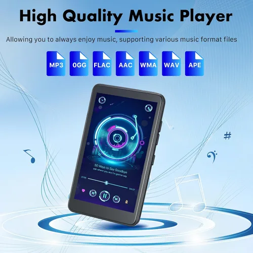 Vista 9 de Reproductor MP3 inteligente de 80 GB con Bluetooth y WiFi, pantalla táctil KeenPlus MP4 de 4.0 pulgadas y Android 13 compatible con las últimas