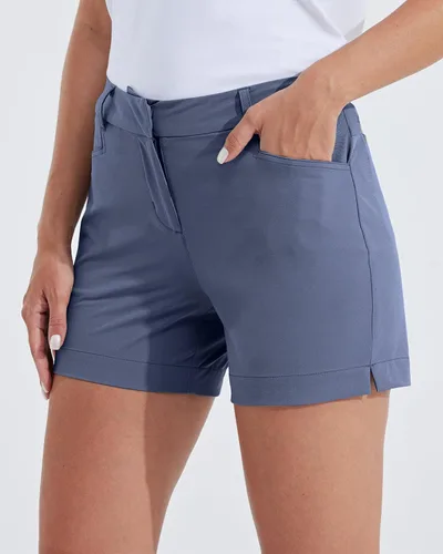 Vista 54 de Willit Pantalones cortos de golf de 4.5 pulgadas para mujer, de secado rápido, casuales, con bolsillos, resistentes al agua