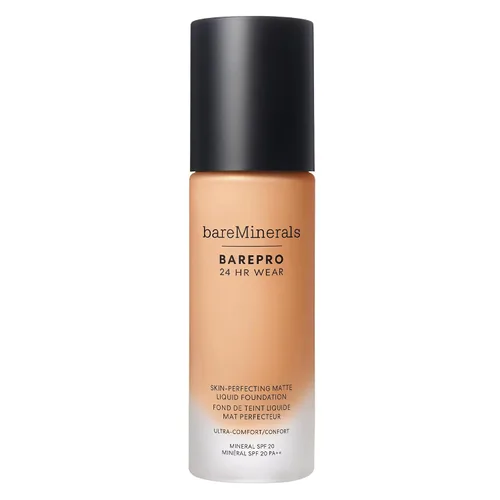Vista 33 de bareMinerals BarePro 24HR Wear Matte Liquid Foundation Mineral SPF 20, Base de maquillaje de cobertura completa para piel madura, libre de aceite