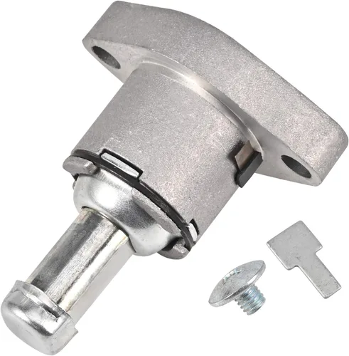 Vista 4 de Trkimal Tensor de cadena de distribución, tensor de cadena de distribución de árbol de levas de aluminio plateado para motor GY6 scooter, ATV y Go