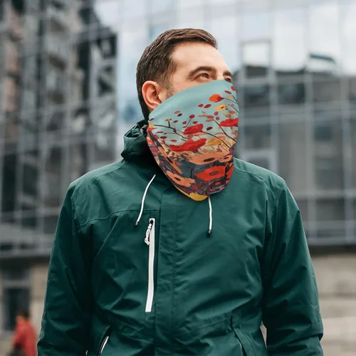 Vista 4 de Polaina para el cuello, bandana de enfriamiento, máscara facial, bufanda mágica para protección solar, hombres y mujeres, deportes al aire libre