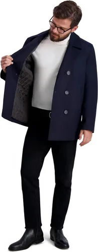 Vista 6 de Nautica Men's Wool Blend Peacoat – Double-Breasted Winter Coat, Regular, Big & Tall Sizes
