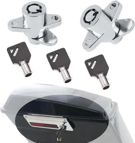 Vista 7 de Cerraduras rígidas de alforja de 2 llaves para Harley Davidson Touring Electra Street Glide Road King Glide 1993-2013 Negro#lacth#2+2