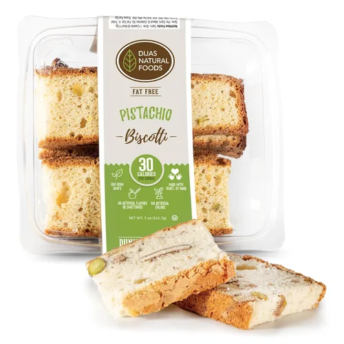 Vista 20 de DIJAS Natural Food s, Galleta de biscotti sin grasa, ingredientes naturales sin conservantes, delicioso aperitivo bajo en calorías (5 onzas)