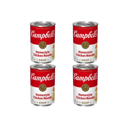 Vista 17 de Campbell's - Sopa condensada de fideos con pollo tamaño familiar, lata de 22.4 onzas