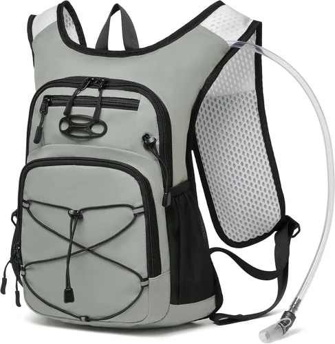 Vista 18 de Mochila de hidratación ligera Wotony con vejiga de agua de 2L O 3L para ciclismo, senderismo, rave - Mochila de agua para hombres y mujeres